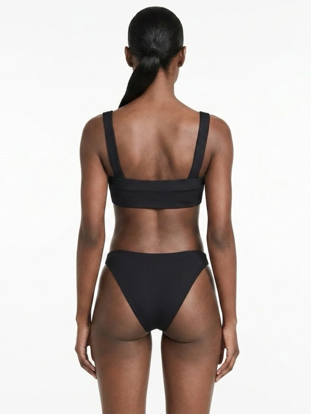 L*Space Ribbed Bikini Set Lee Lee Top & Lennox Classic Bottom Small Black Bikini